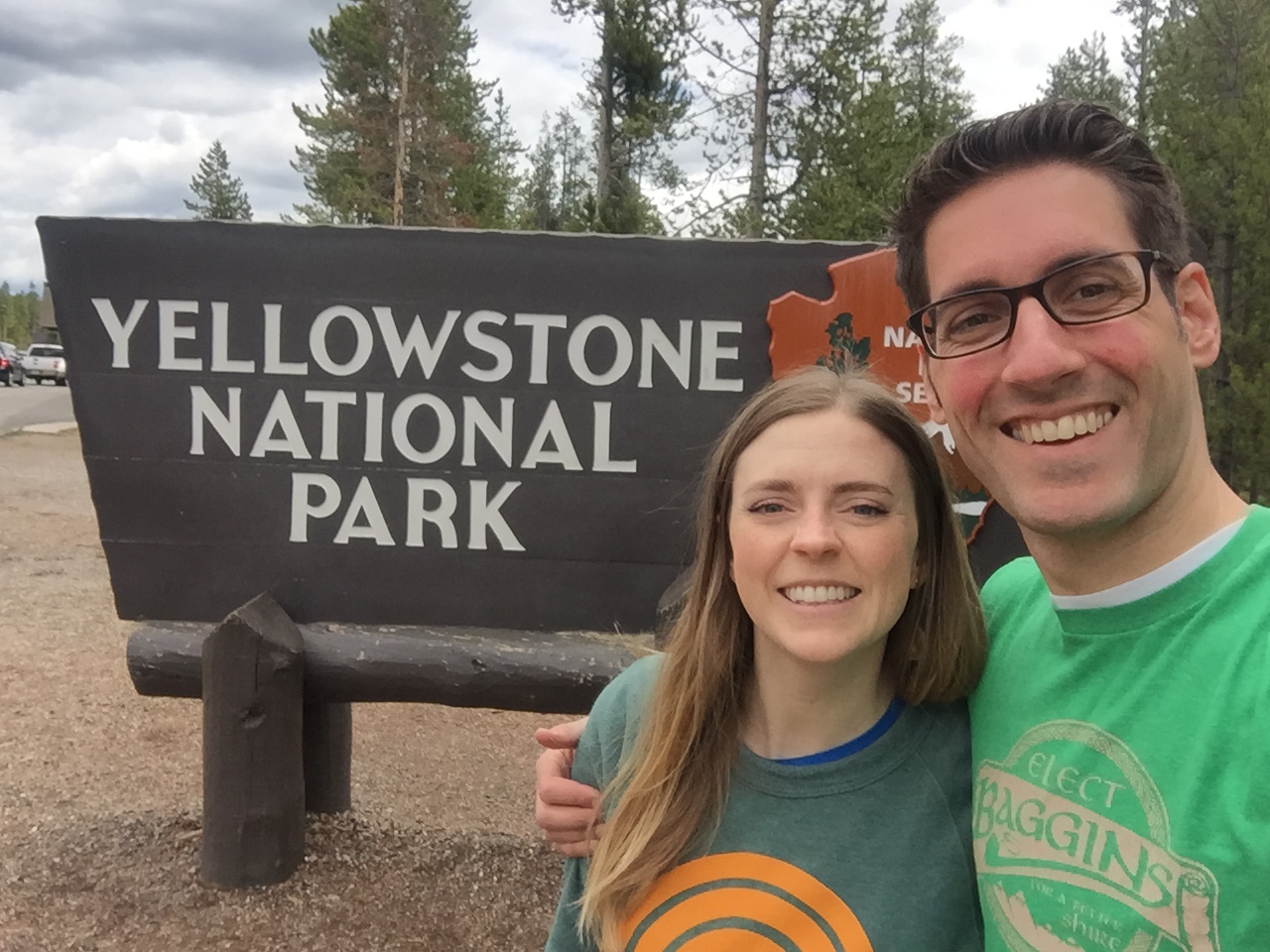Stephen and Sarah Godfrey in yellowstone