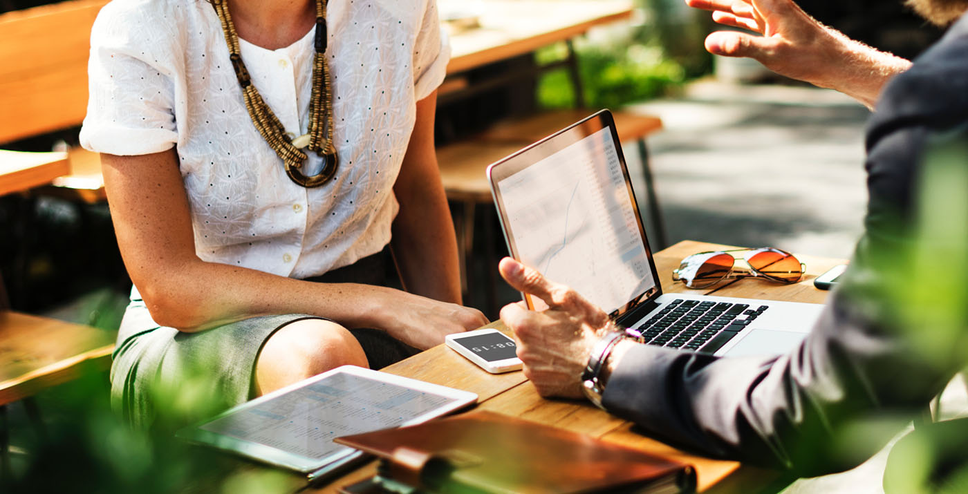 a client and a freelancer discuss a project